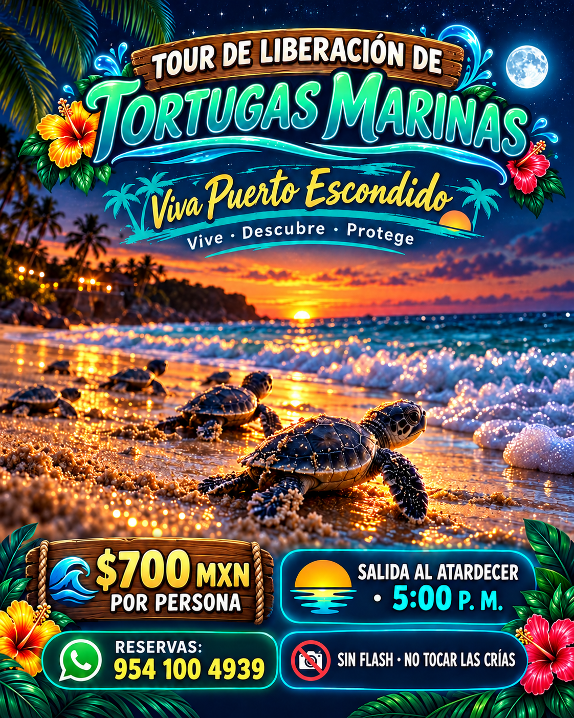 Publicidad generada del tour de liberación de tortugas marinas