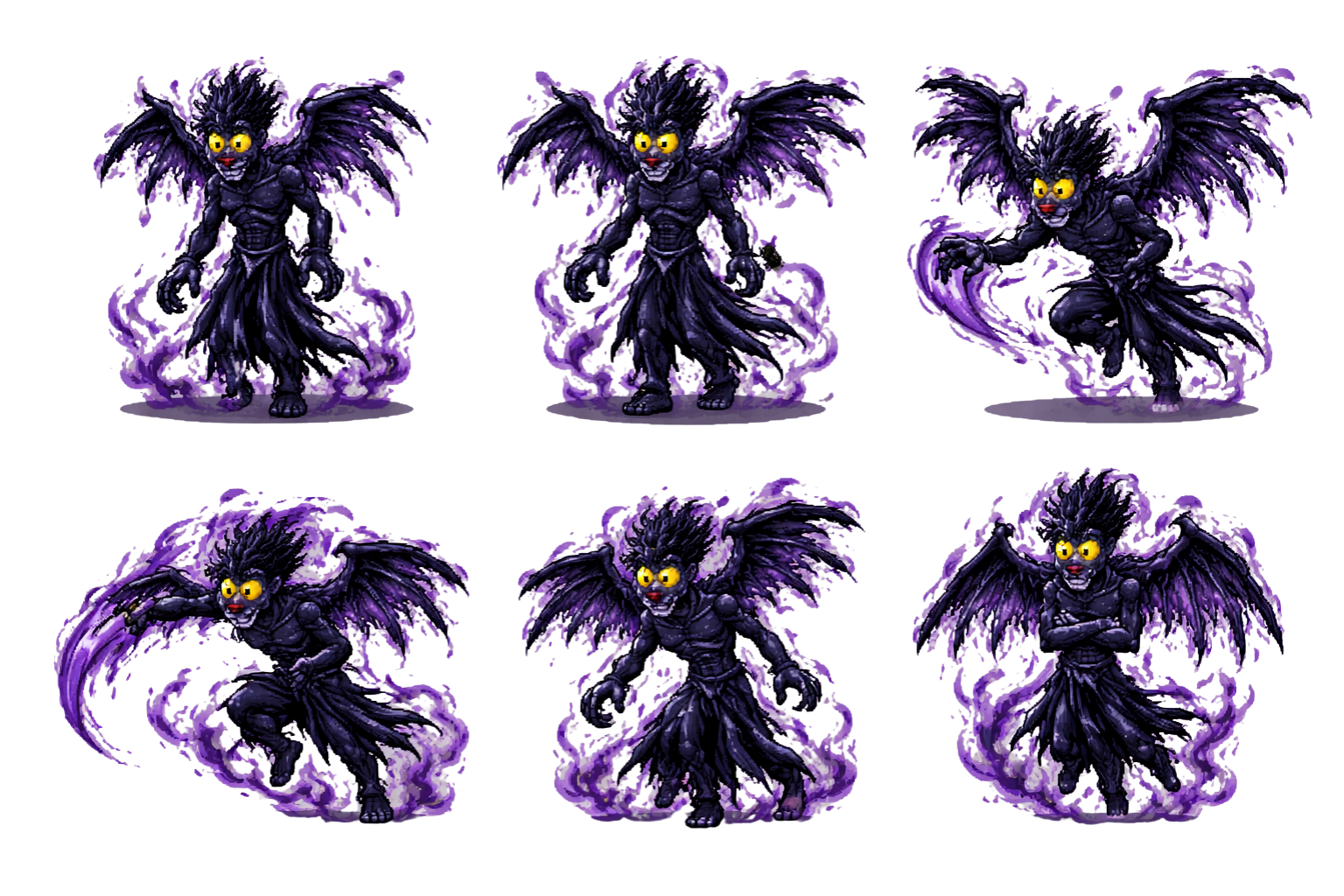 Sprite Shiniggamy 6 Movimientos 1536x1024 Divide En 6 Para Mover Al Personaje